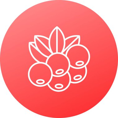 güzel kiraz kabartma vektör simgesi