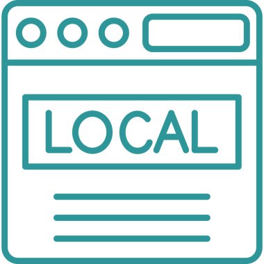 Web sayfası düz vektör simgesi