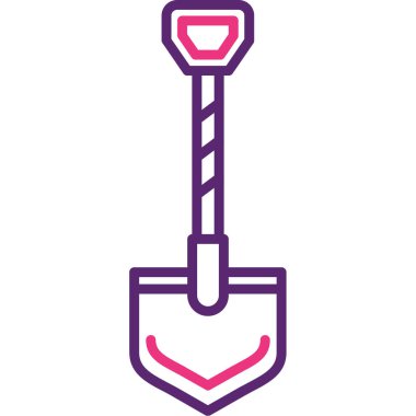 Bir kürek simgesinin vektör çizimi