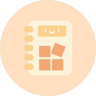 Şirin bir çizgi film simgesinin vektör çizimi