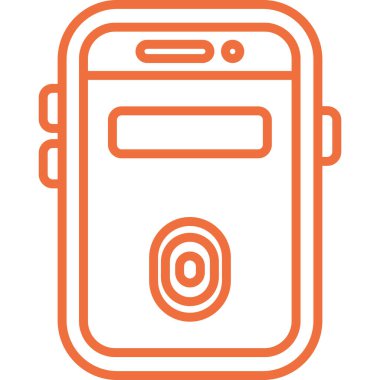 Cep telefonu simgesi, vektör illüstrasyonu