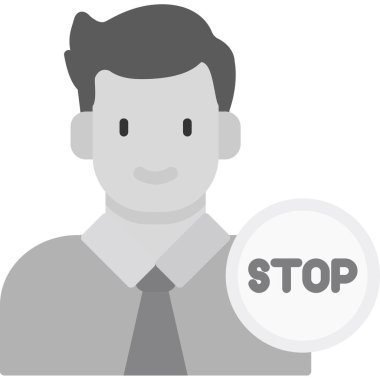 Moda tasarımındaki işadamı simgesi izole edildi.