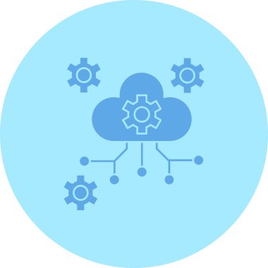 Bulut bilgi işlem teknolojisi vektör çizim grafik tasarım