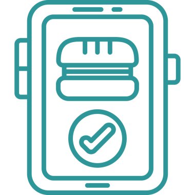 Cep telefonu simgesi, vektör illüstrasyonu