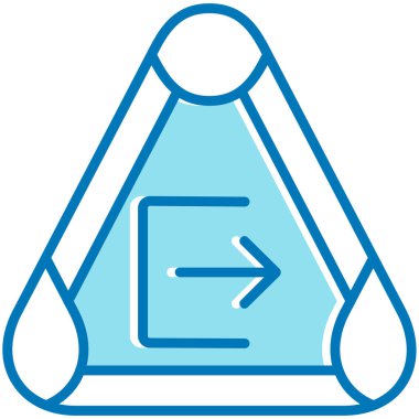 ok aşağı ok simgesi ile doldurulmuş dış hat biçimi