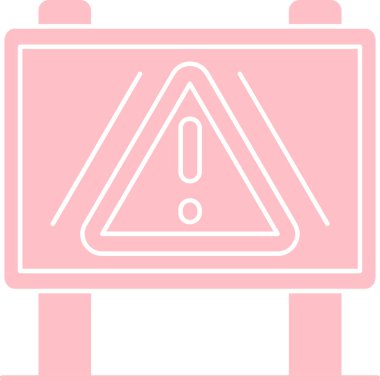 Bir uyarı simgesinin vektör illüstrasyonu