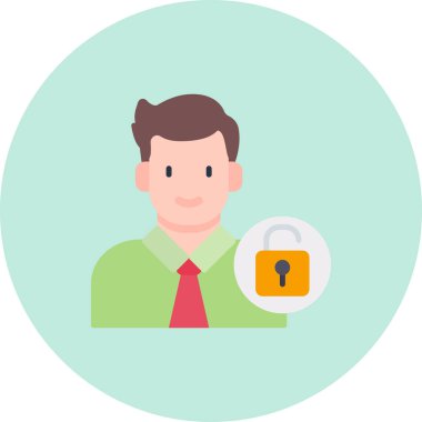 Güvenlik düz renkli göstergesi.