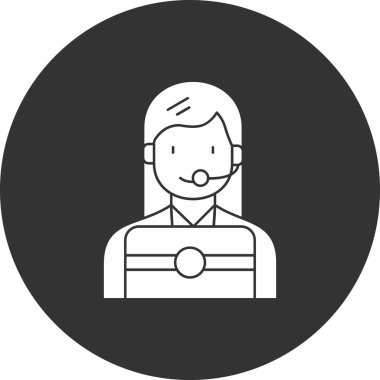 avatar kadın simgesi, basit biçim