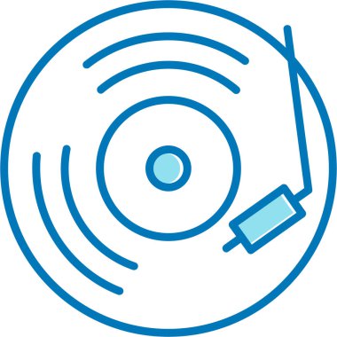 Vinil. Web simgesi vektör illüstrasyonu