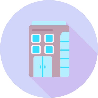 Bina. Web simgesi basit illüstrasyon