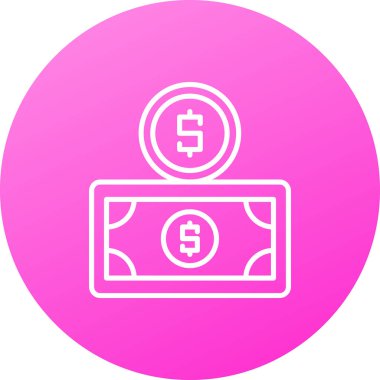 Para için. Web simgesi basit illüstrasyon