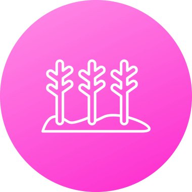 Modern ağaç simgesinin vektör illüstrasyonu