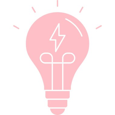 elektrik ışık simgesi, basit vektör illüstrasyonu