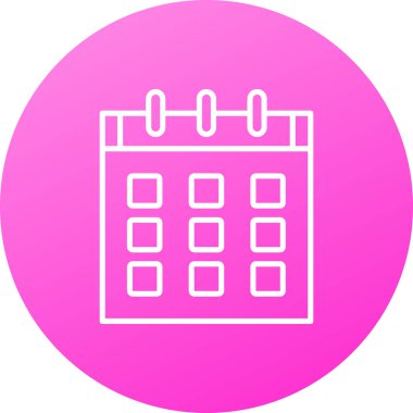 Güzel Takvim Kabartma Vektörü Simgesi