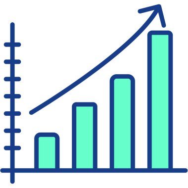 Büyüme grafiği Web simgesi basit tasarım
