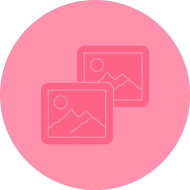 fotoğraf galerisi simgesi, vektör illüstrasyonu