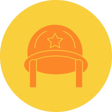 Bir polis şapkası simgesinin vektör illüstrasyonu