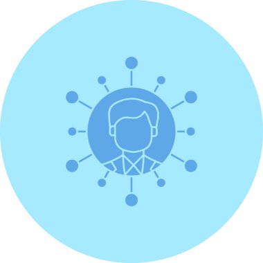 İş ve teknoloji simgesinin vektör illüstrasyonu