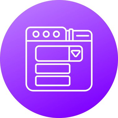 tarayıcı simgesi vektör illüstrasyonu