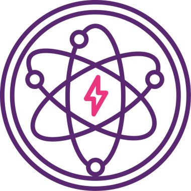 atom. Web simgesi basit illüstrasyon