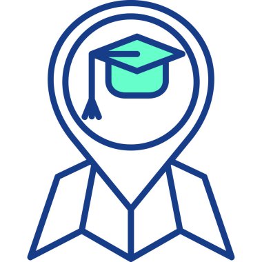 Mezuniyet şapkası Web simgesi basit tasarım