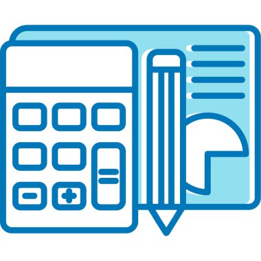 Hesap makinesi simgesi. Web için hesap makinesi vektör simgelerinin özet çizimi