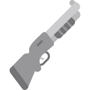 Askeri tüfek ikonu. Beyaz arkaplanda izole edilmiş web tasarımı için askeri silah vektör simgesi basit biçimi