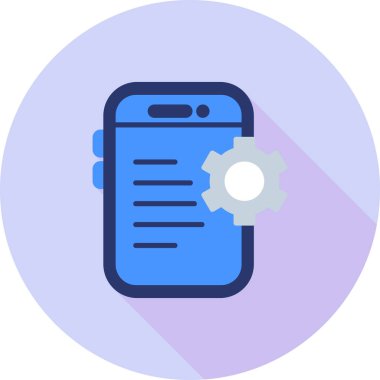 Cep telefonu. Web simgesi basit illüstrasyon