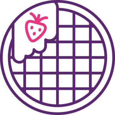 Şirin bir çizgi film simgesinin vektör çizimi