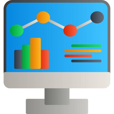 iş grafiği çizelgesi çizimi düz tasarım