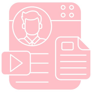 avatar. Web simgesi basit illüstrasyon