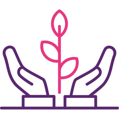 Bitki simgesinin vektör illüstrasyonu