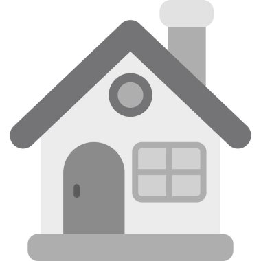 ev düz vektör simgesi