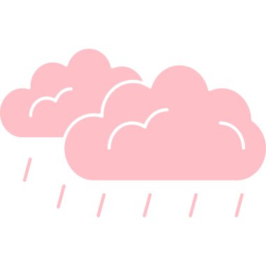 vektör illüstrasyonu, bulut, yağmur mevsimi, hava simgesi