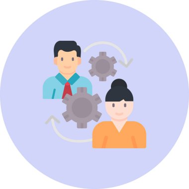 takım çalışması düz vektör simgesi