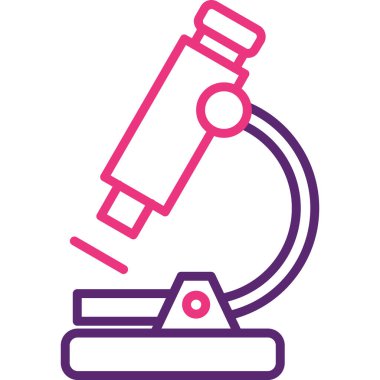 Mikroskop simgesi vektör çizimi