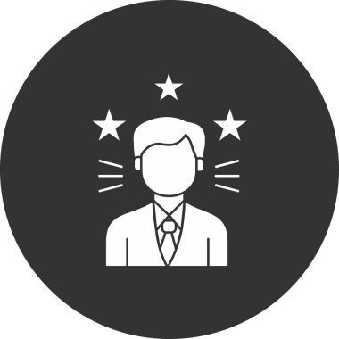 İş adamı simgesi, vektör illüstrasyonu