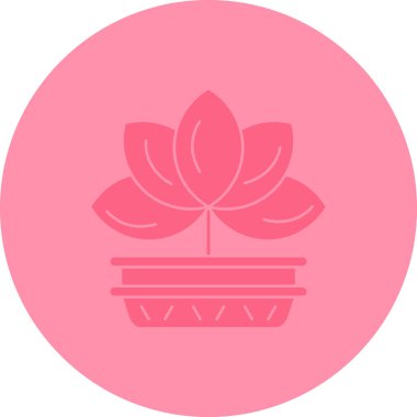 Çiçek. Web simgesi basit illüstrasyon