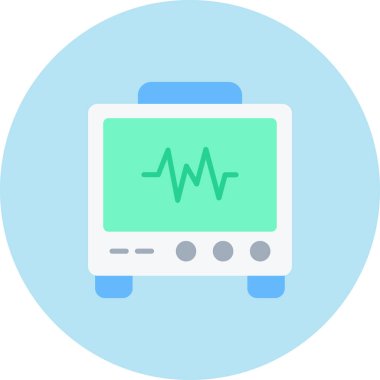 EKG monitörü. Basit illüstrasyon