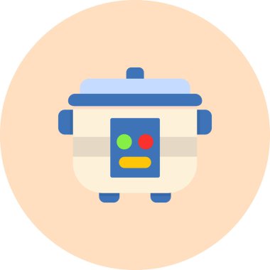 yemek pişirme simgesi düz stil