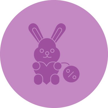 Tavşan simgesi vektör illüstrasyonu