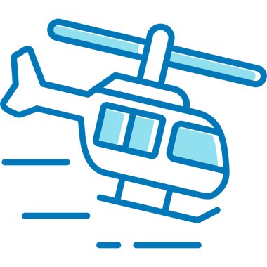 helikopter modern simgesi, vektör illüstrasyonu