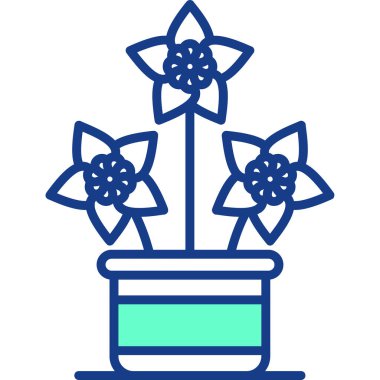 Kaktüs. Web simgesi basit illüstrasyon