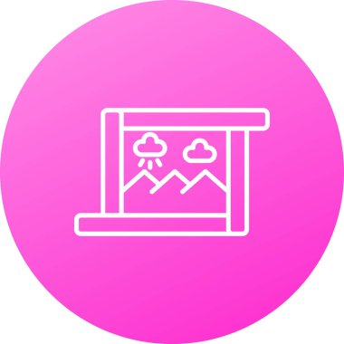 güzel peyzaj vektör çizgisi simgesi