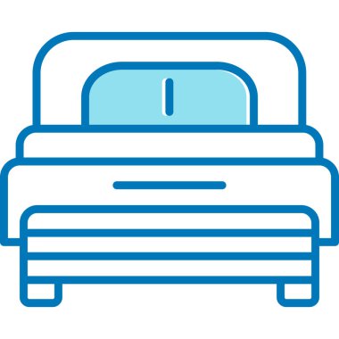 Yatağa. Web simgesi basit tasarım