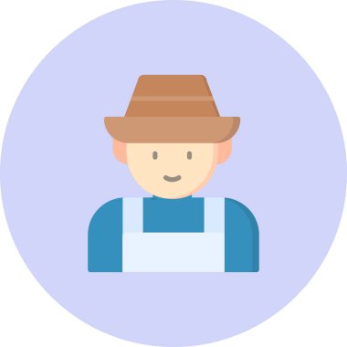 Çiftçi ağ simgesi, vektör illüstrasyonu