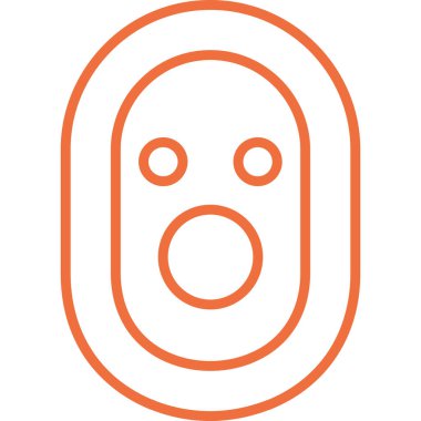 Şirin bir çizgi film suratının vektör çizimi