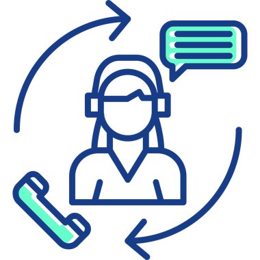 Operatör. Web simgesi basit illüstrasyon