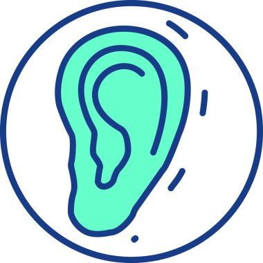 kulak simgesi vektör illüstrasyonu