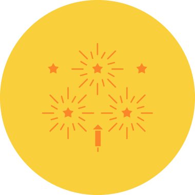 Havai fişek simgesinin vektör çizimi